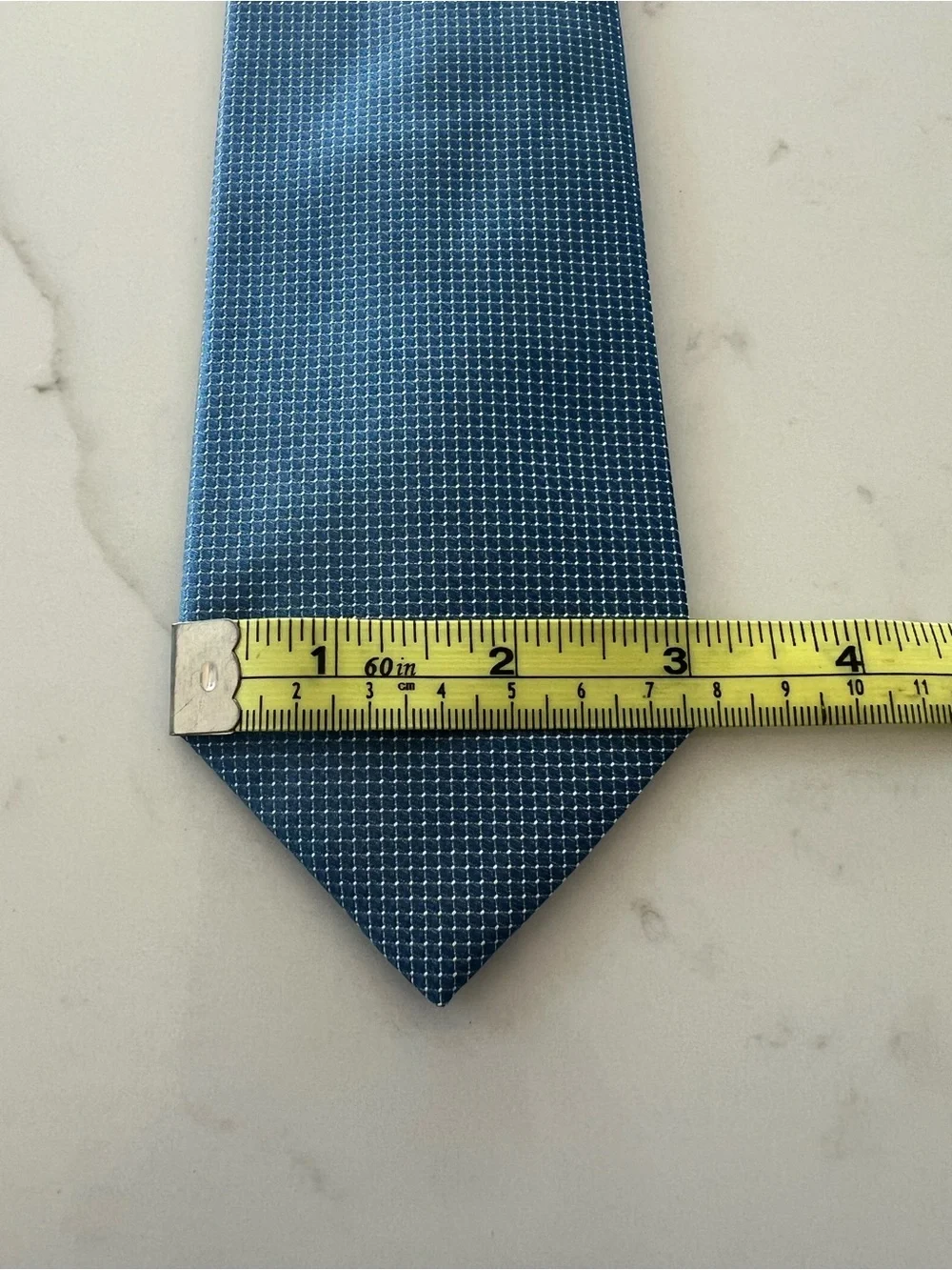 Hugo Boss Light Blue/White Micro-Pattern Silk Tie